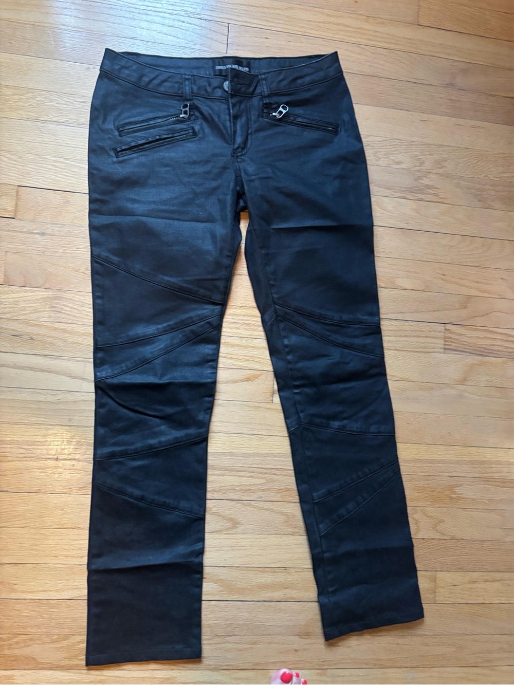 Zadig & Voltaire Black Skinny Moto Jeans